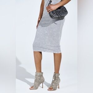 🆕 Azalea Wang Denim Open Toe Bootie